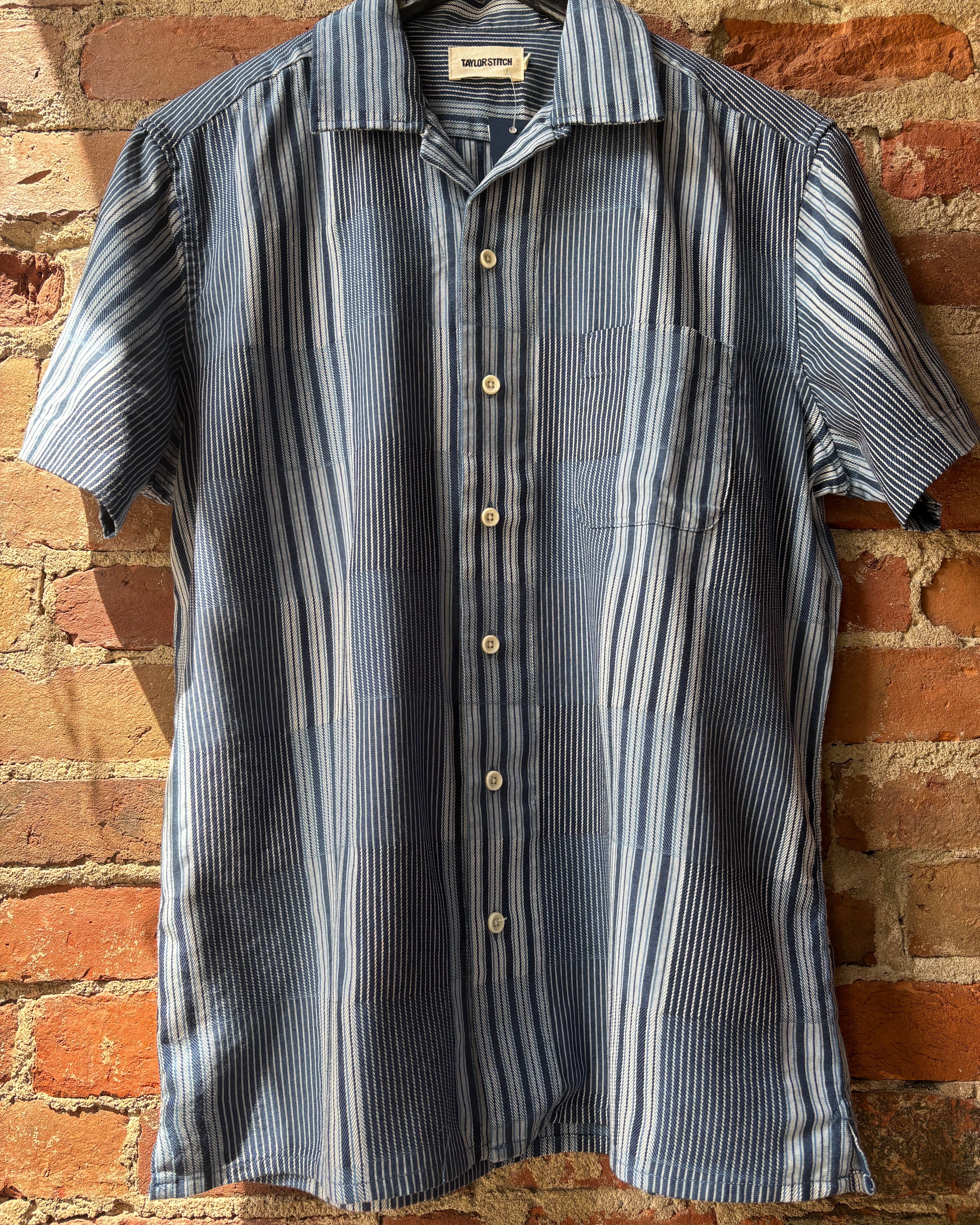 Taylor Stitch Hawthorne Shirt - Indigo Patchwork Men's Tops - Sloane Boutique