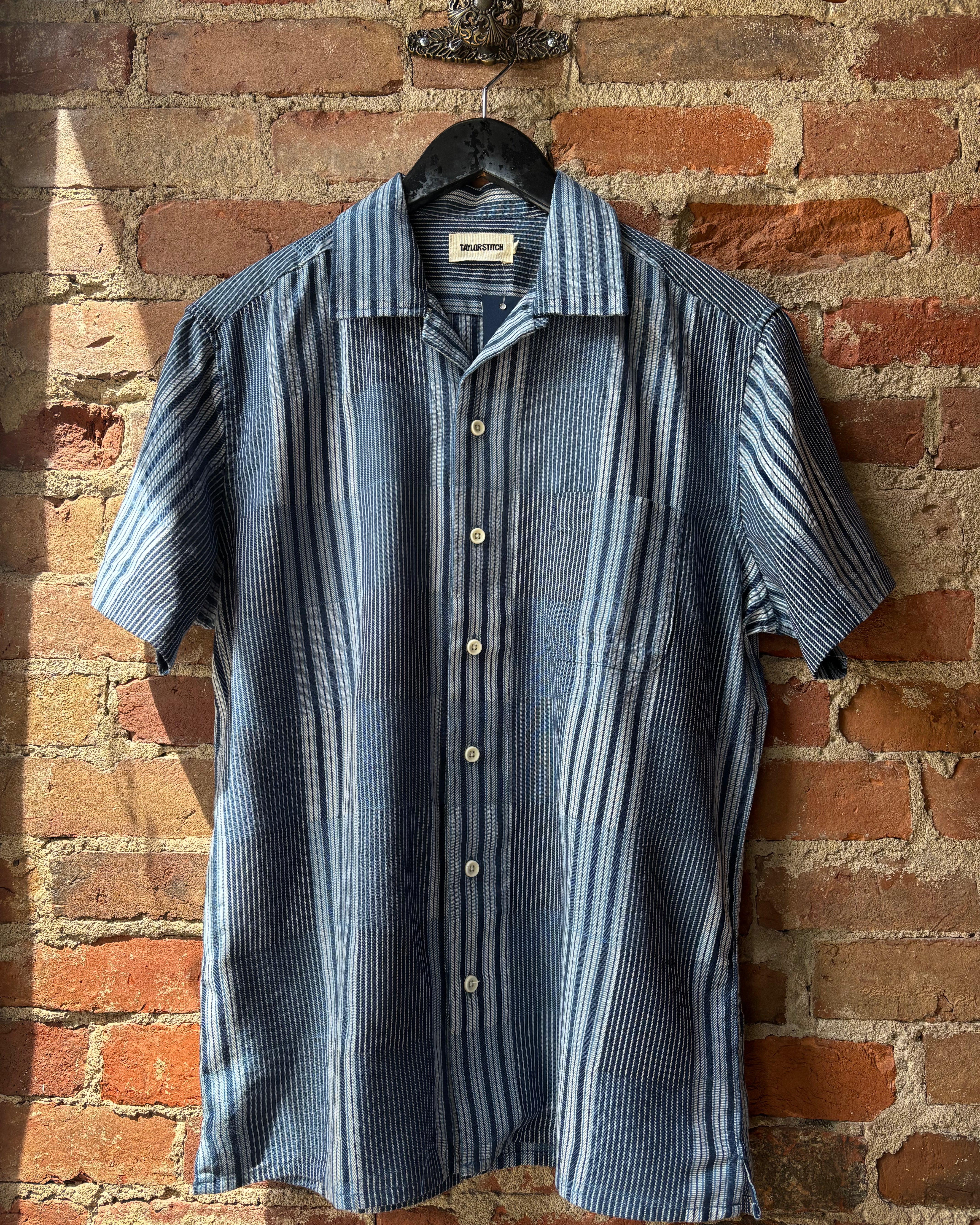 Taylor Stitch Hawthorne Shirt - Indigo Patchwork Men's Tops - Sloane Boutique