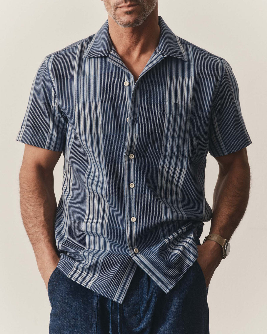 Taylor Stitch Hawthorne Shirt - Indigo Patchwork Men's Tops - Sloane Boutique