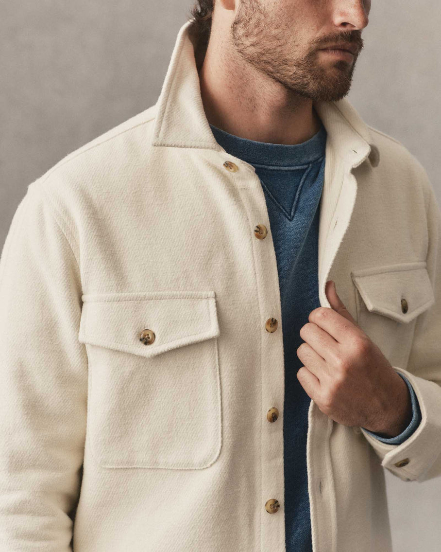 Taylor Stitch Maritime Shacket - Vintage White Men's Tops - Sloane Boutique