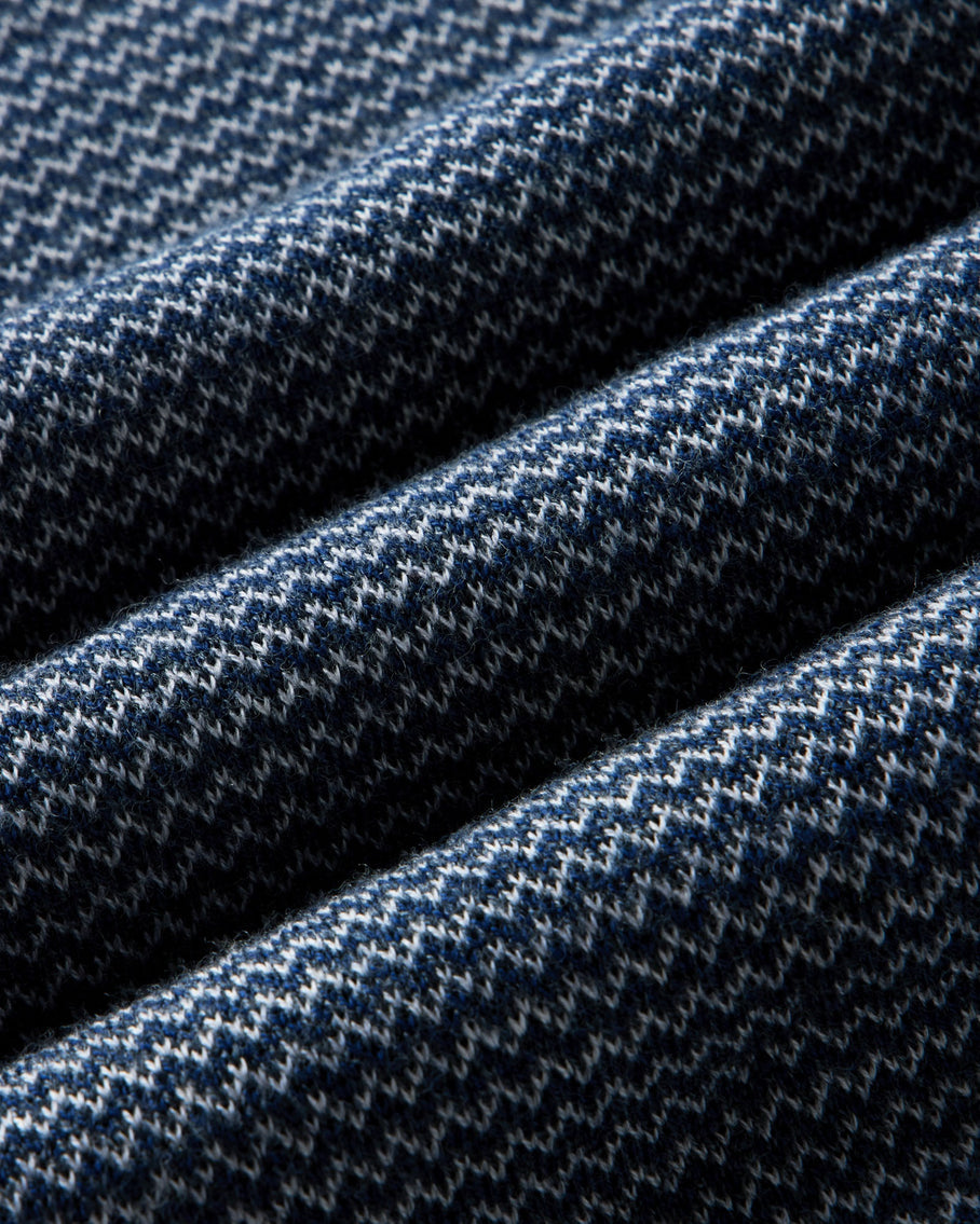 Taylor Stitch Newton Sweater Polo - Navy Birdseye Men's Tops - Sloane Boutique