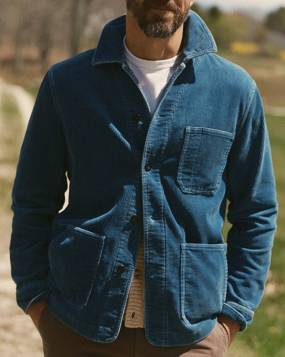 Taylor Stitch Ojai Jacket Corduroy - Washed Indigo Men's Tops - Sloane Boutique