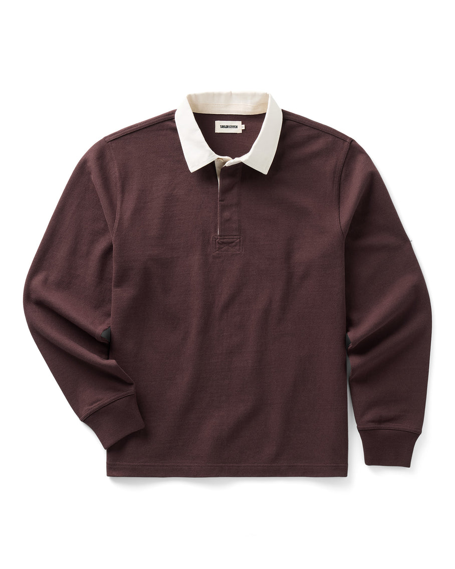Taylor Stitch Rugby Shirt - Burgundy Men's Tops - Sloane Boutique