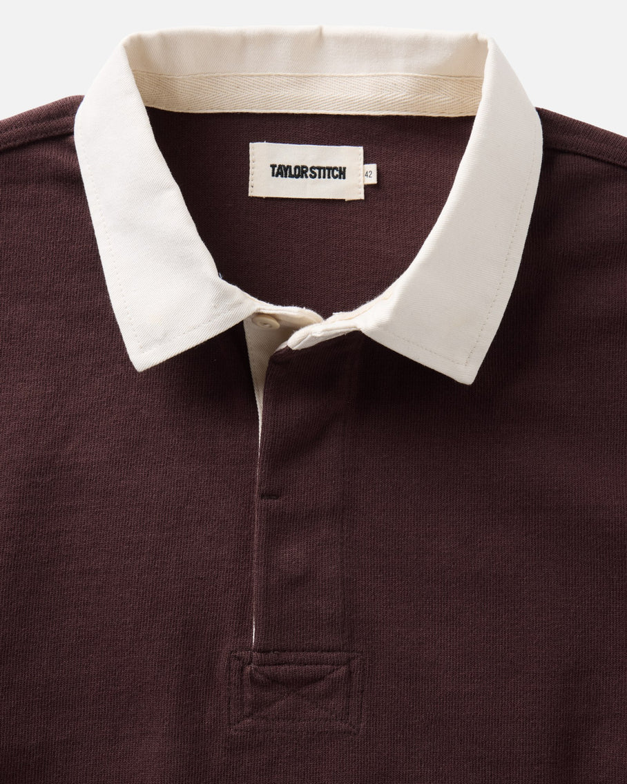 Taylor Stitch Rugby Shirt - Burgundy Men's Tops - Sloane Boutique