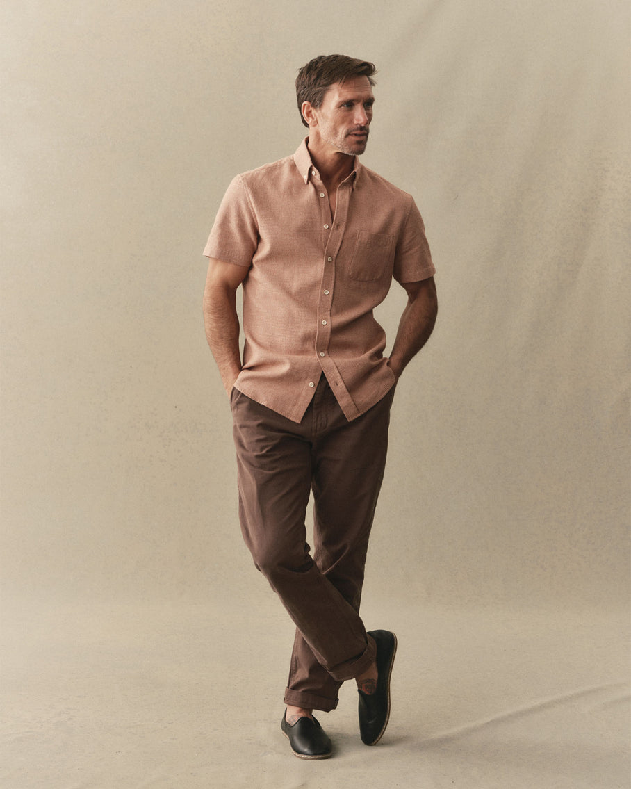 Taylor Stitch The Short Sleeve Jack - Desert Waffle Twist Men's Tops - Sloane Boutique