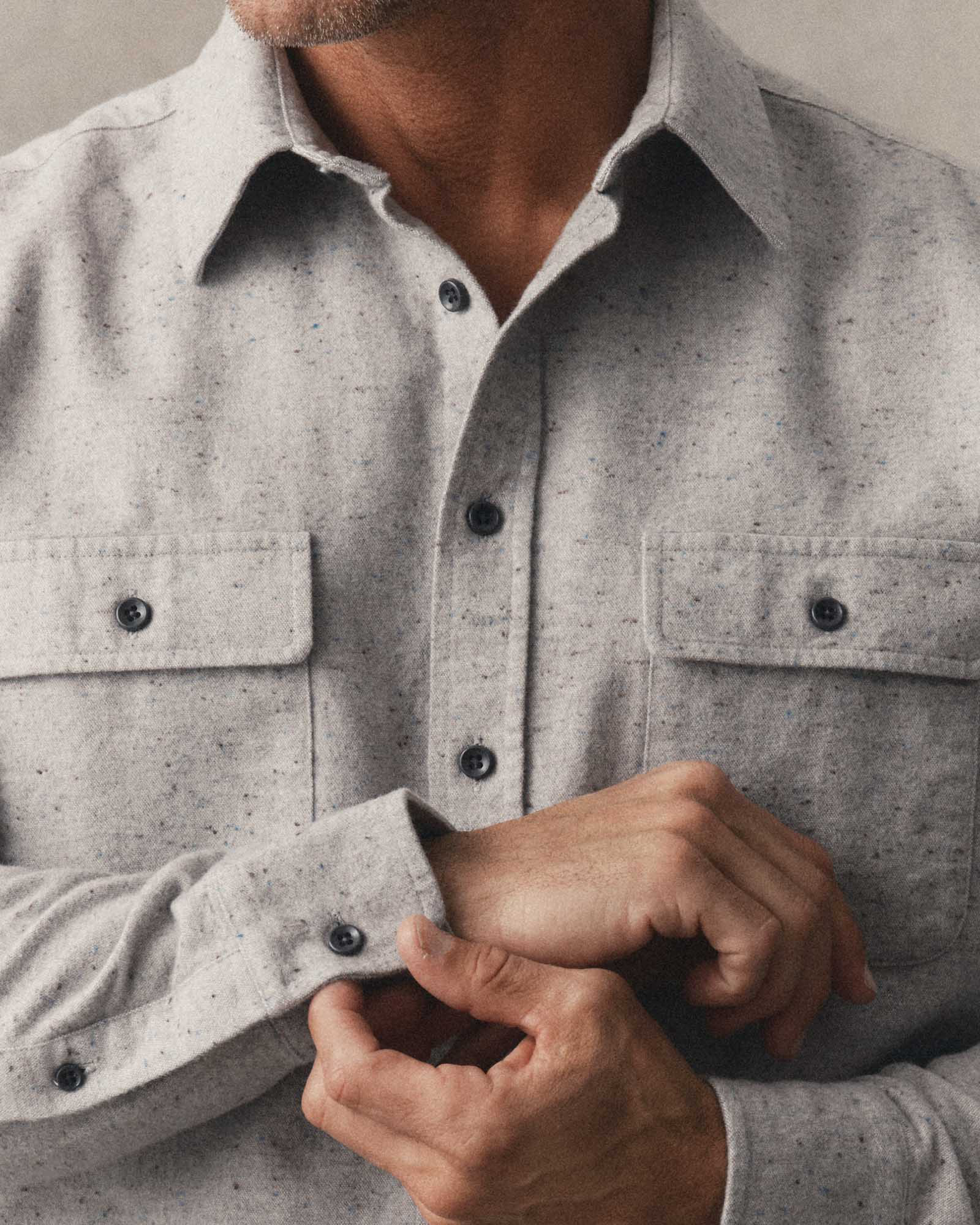 Taylor Stitch Yosemite - Mist Donegal Men's Tops - Sloane Boutique