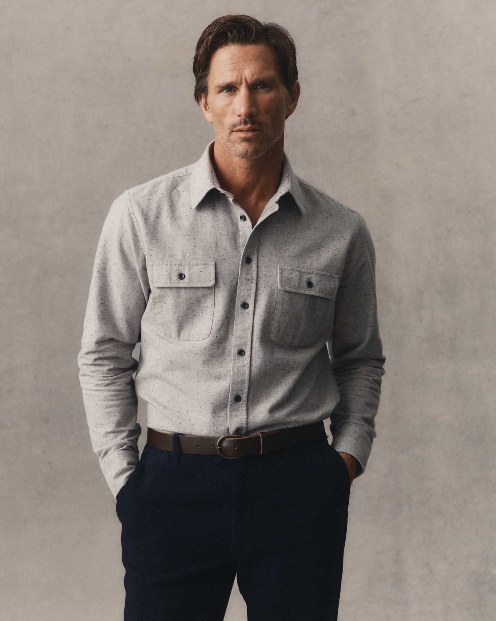 Taylor Stitch Yosemite - Mist Donegal Men's Tops - Sloane Boutique