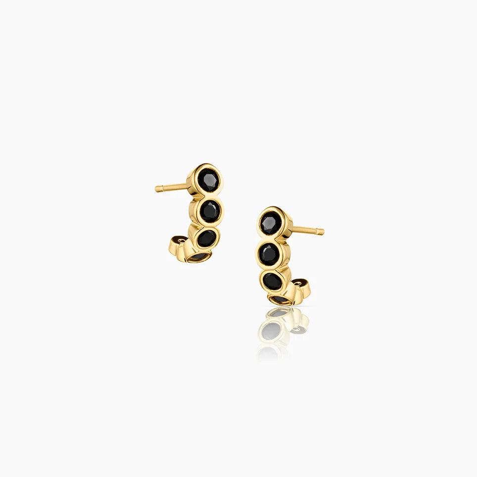 THATCH Astrid Hoop Earrings - Black Jewelry - Sloane Boutique