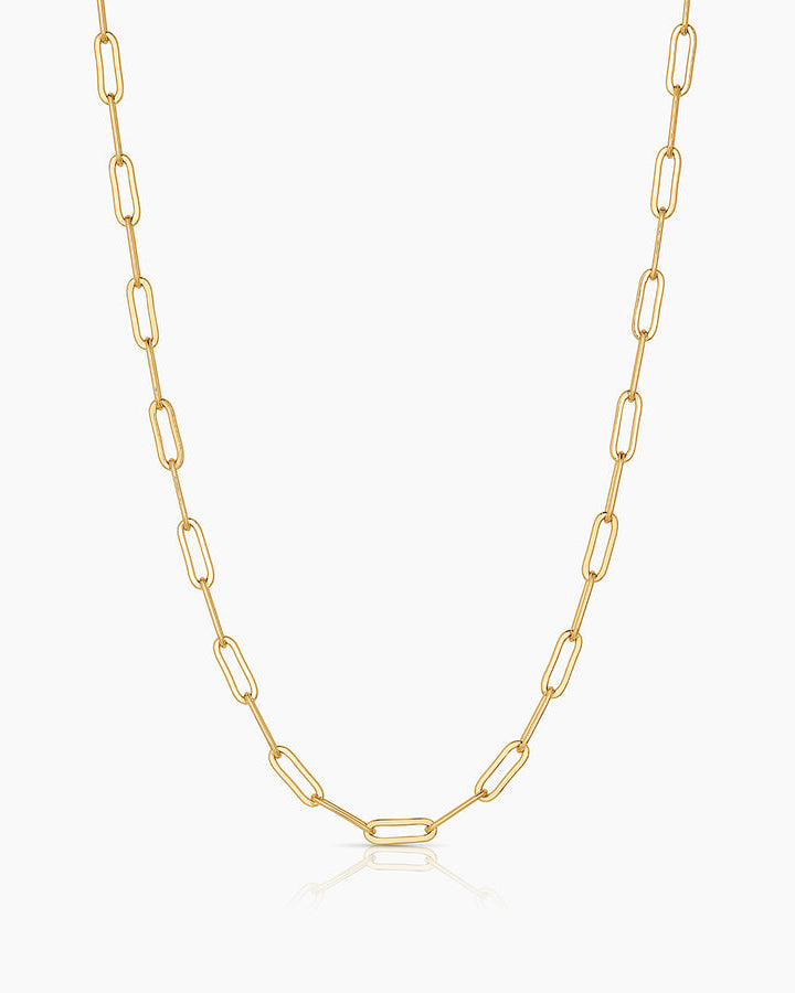 Thatch Finn Paperclip Necklace - 18" Gold Jewelry - Sloane Boutique
