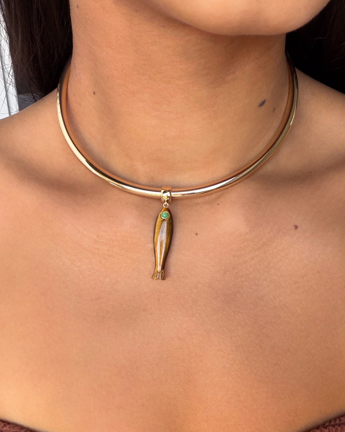 Thatch Fortuna Pendant - Tiger's Eye Jewelry - Sloane Boutique