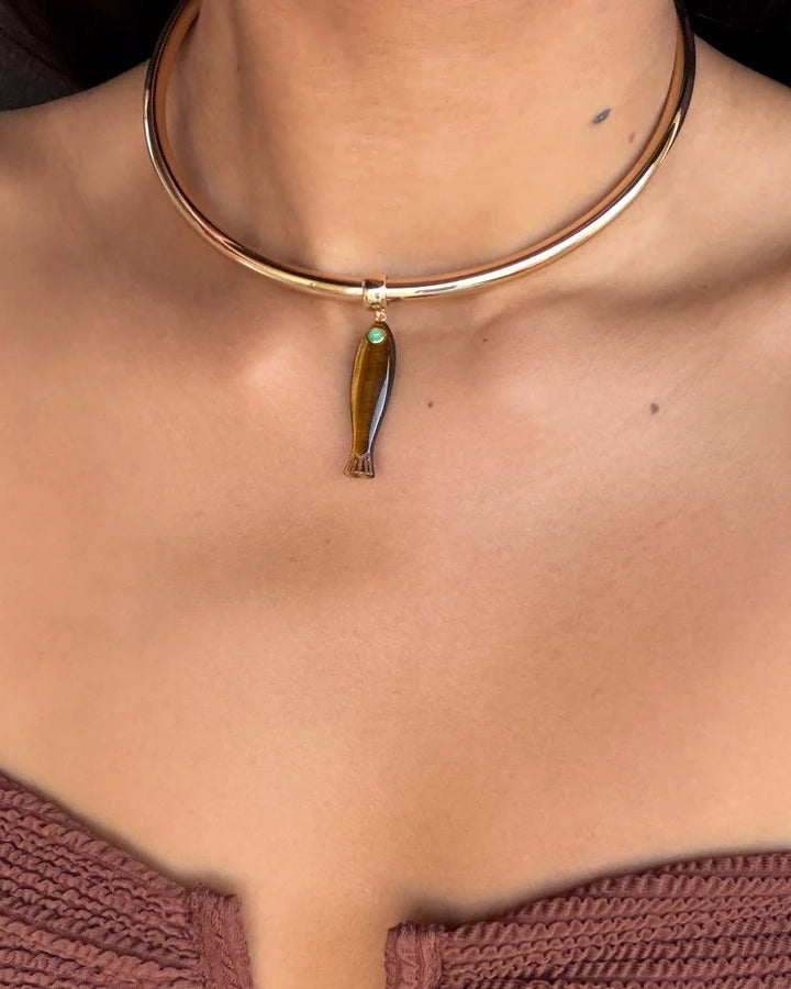Thatch Fortuna Pendant - Tiger's Eye Jewelry - Sloane Boutique