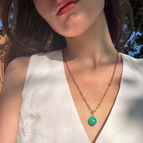 Thatch Jewelry Bon Bon Charm- Chrysoprase Jewelry - Sloane Boutique