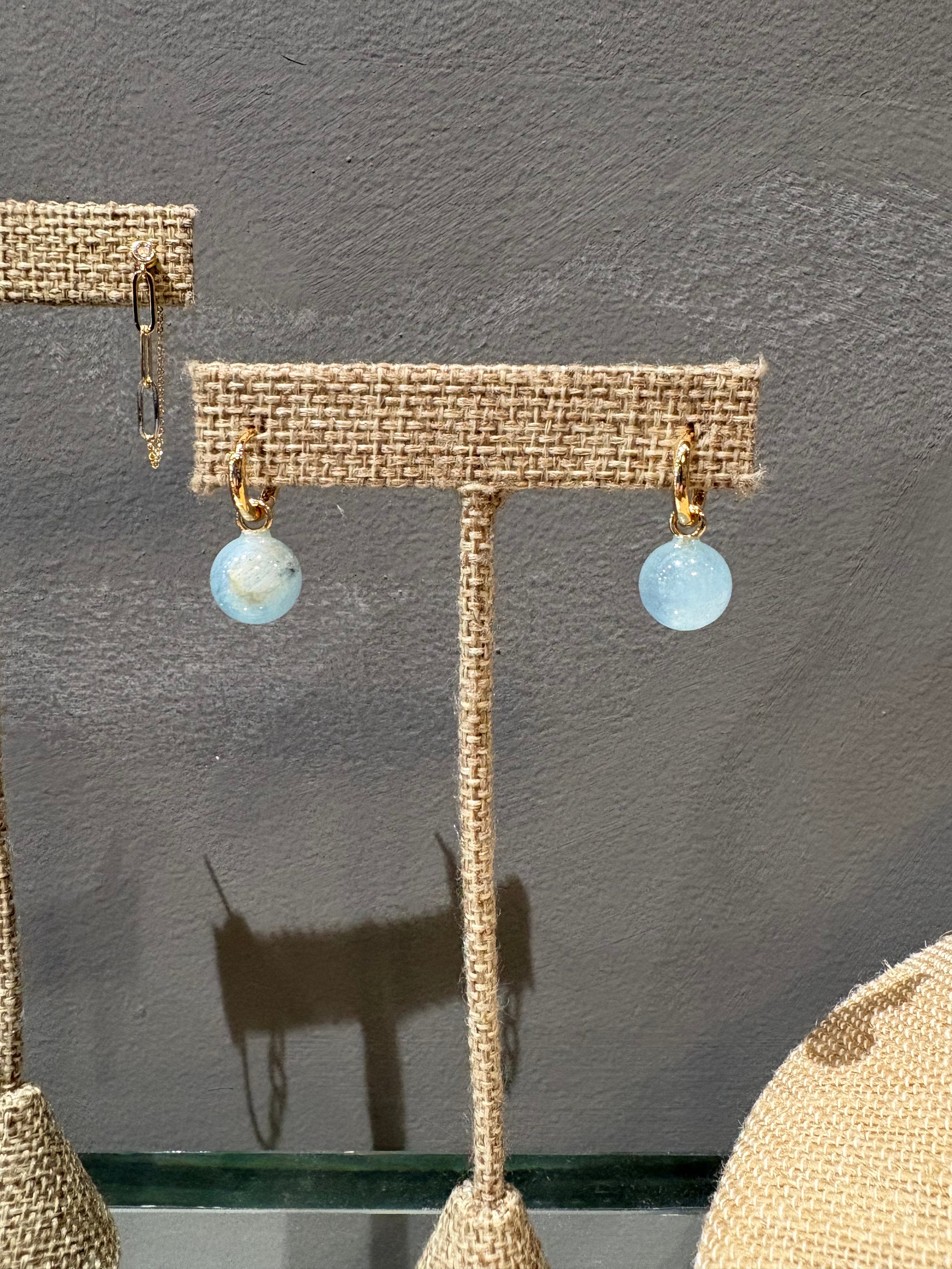 Thatch Jewelry Lucille Hoop Earrings - Aquamarine Jewelry - Sloane Boutique