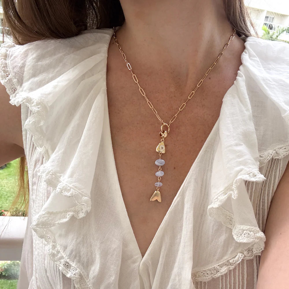 THATCH La Pez Fish Ball Charm - Blue Lace Jewelry - Sloane Boutique