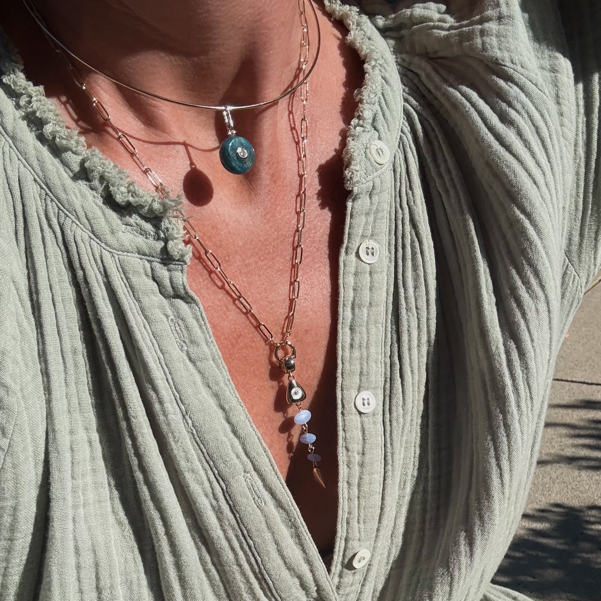 THATCH La Pez Fish Ball Charm - Blue Lace Jewelry - Sloane Boutique