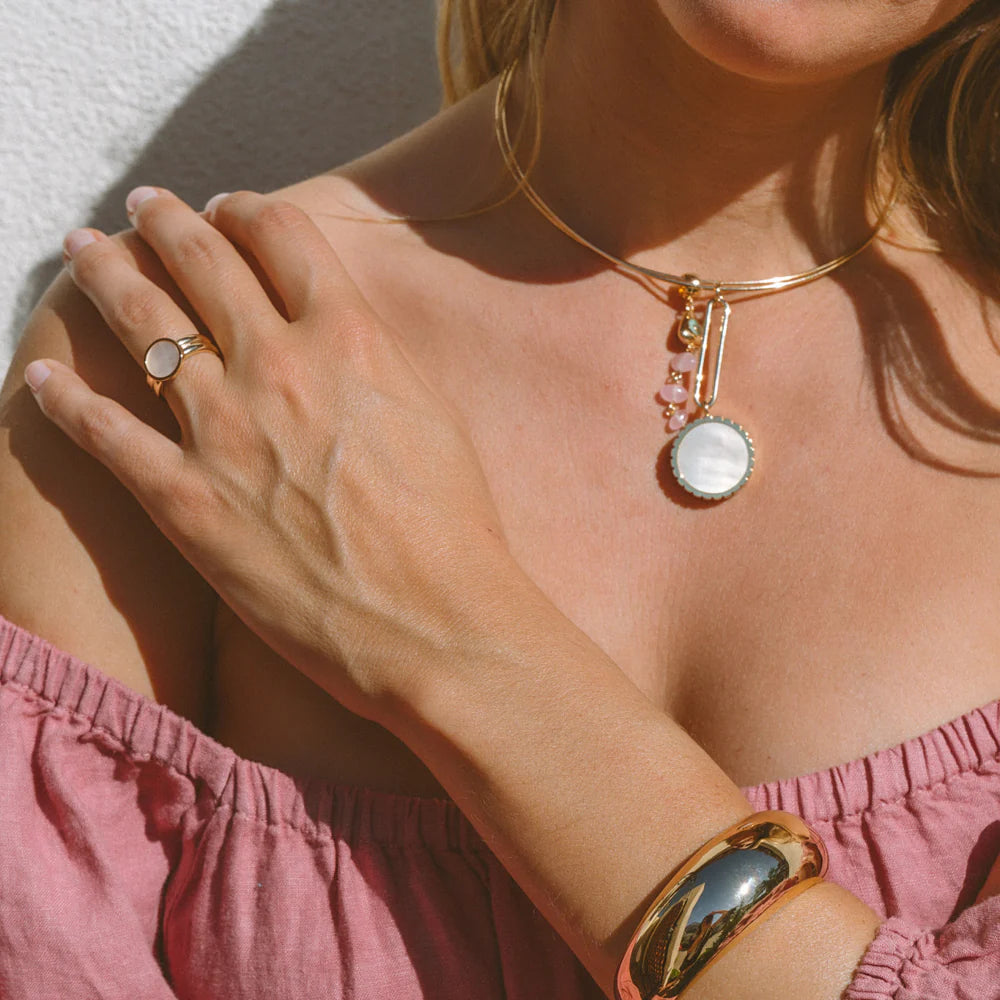 THATCH La Pez Fish Ball Charm - Pink Jade Jewelry - Sloane Boutique