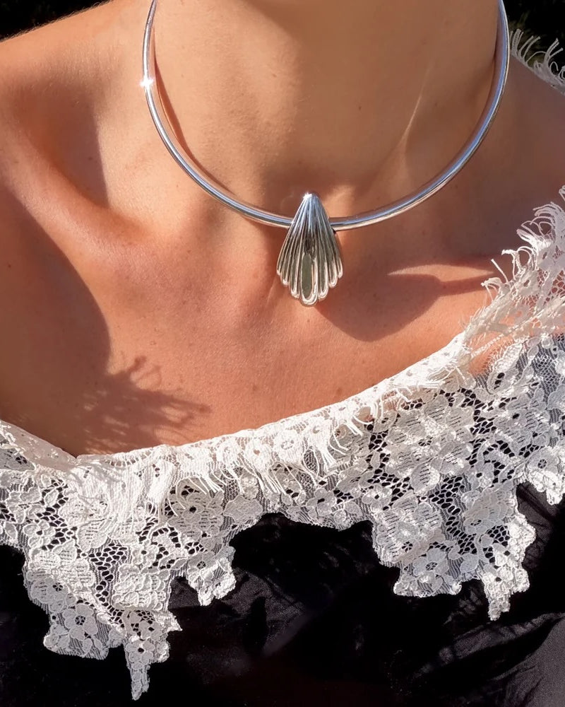 THATCH La Sirena Shell Charm - Rhodium Jewelry - Sloane Boutique