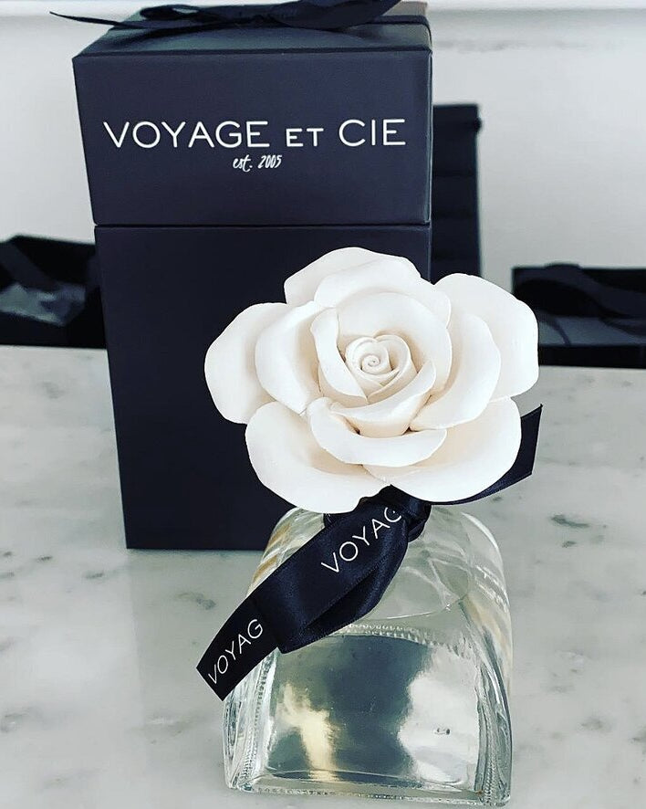 Voyage Et Cie Porcelain Rose Diffuser - Bois De Rose Accessories - Sloane Boutique