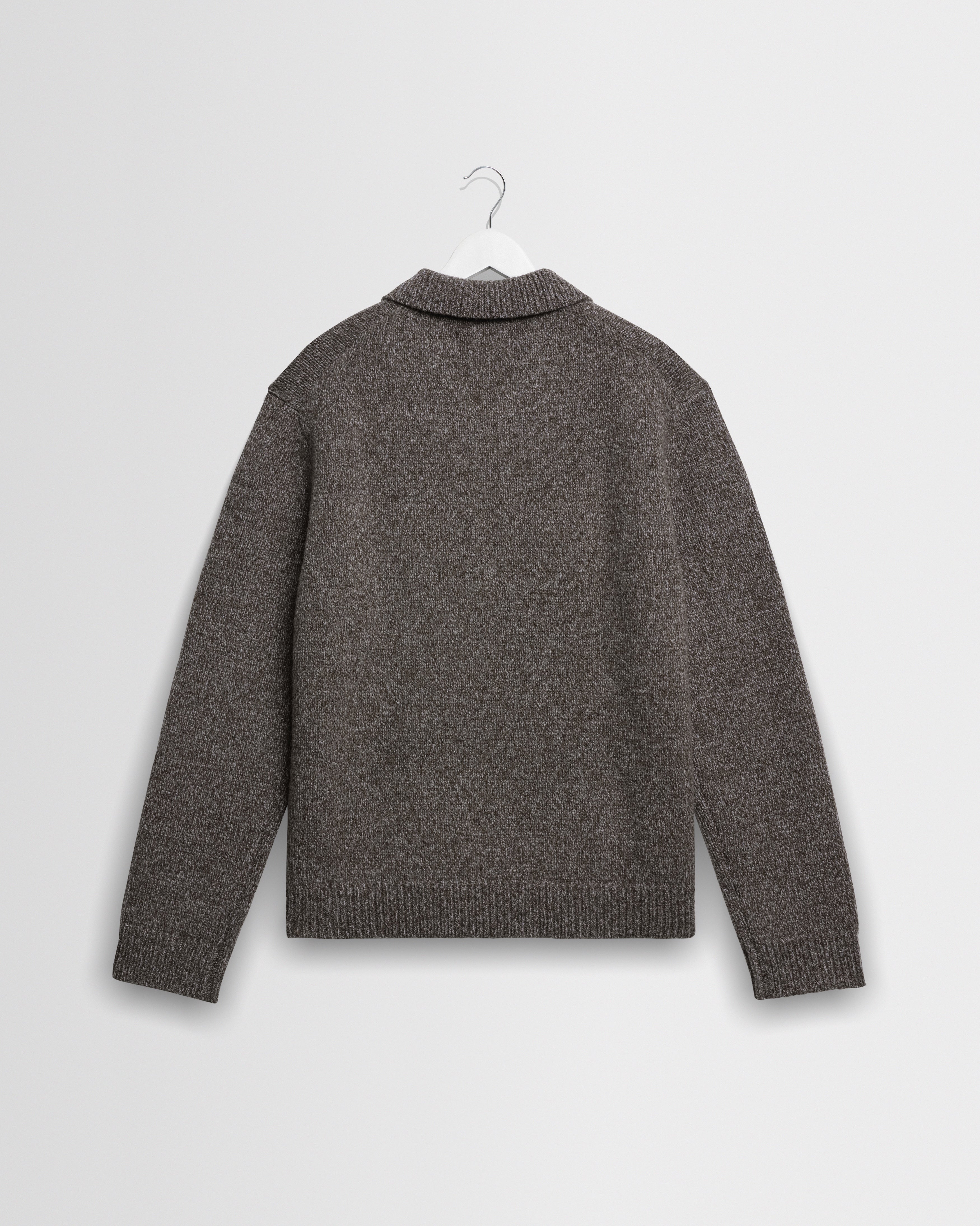 Wax London Alpha Zip Polo - Brown/Grey Men's Tops - Sloane Boutique
