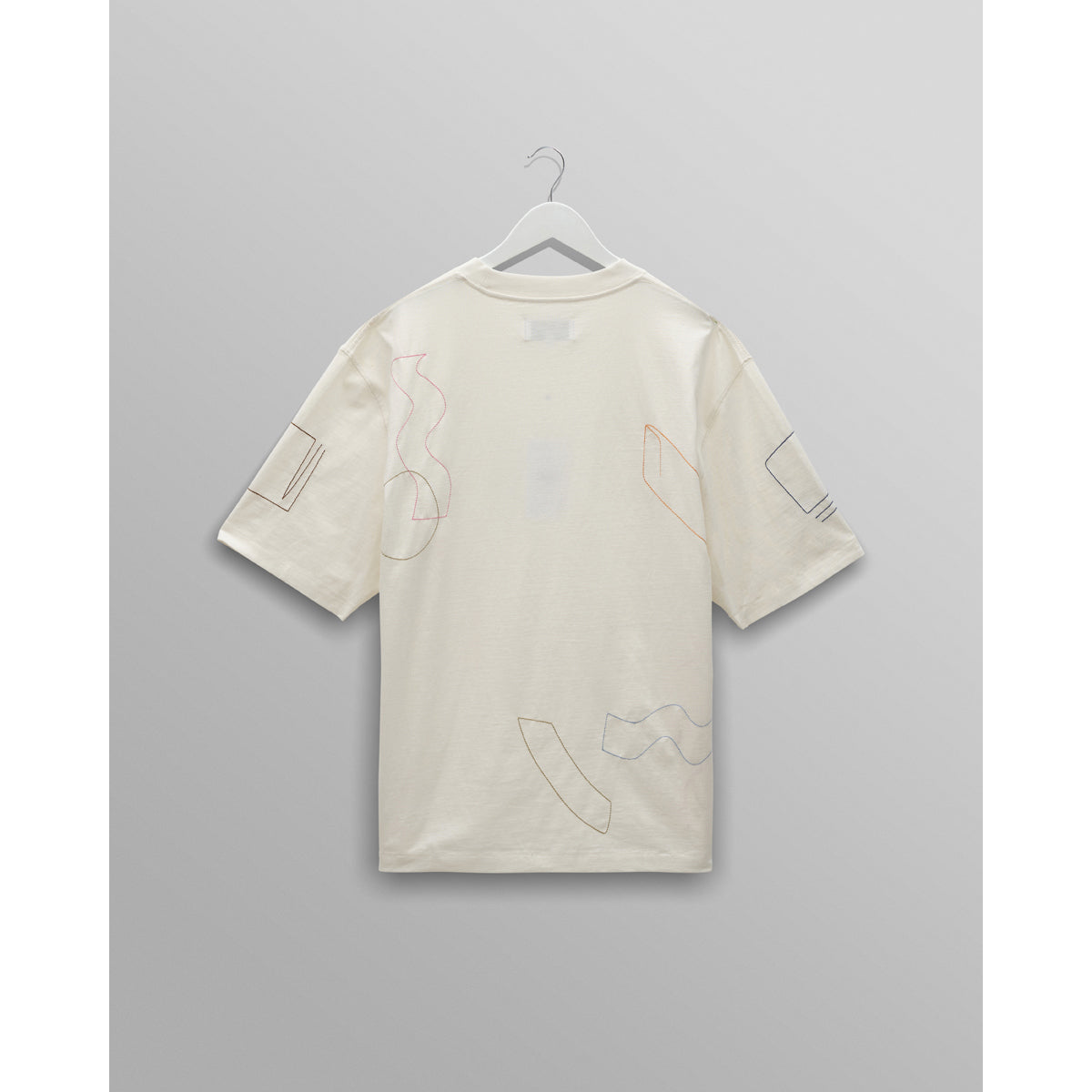 Wax London Cotton Shapes EMB Milton Short Sleeve Tee - Ecru FIND ON MODEL PICS! Men's Tops - Sloane Boutique