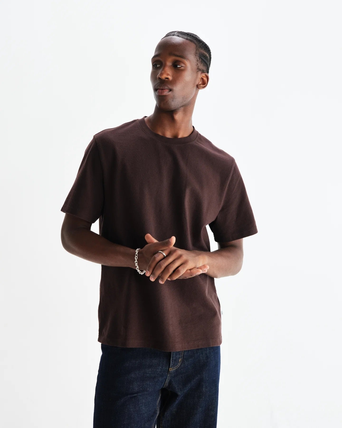 Wax London Dean Tee - Dark Brown Men's Tops - Sloane Boutique