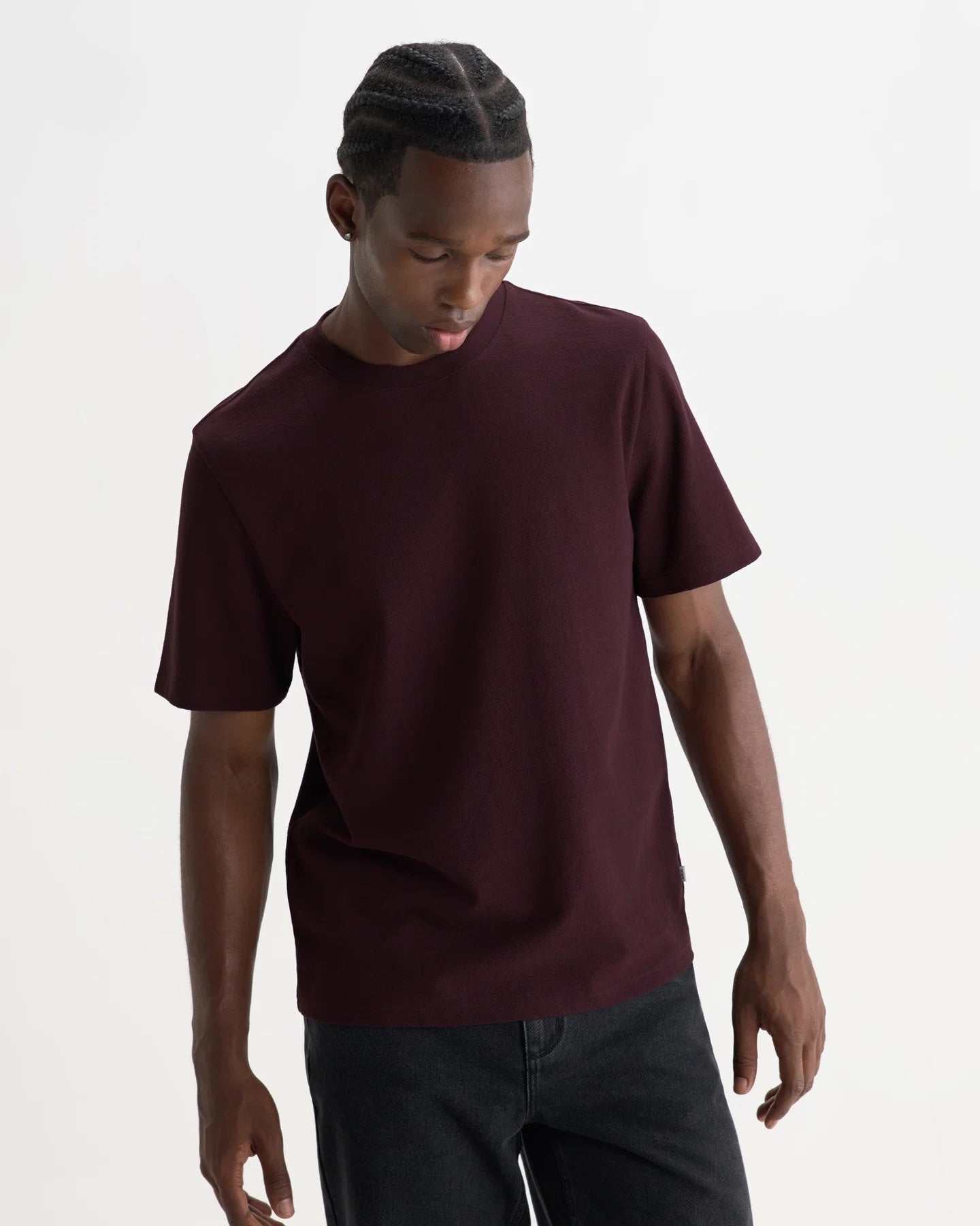 Wax London Dean Tee - Deep Purple Men's Tops - Sloane Boutique