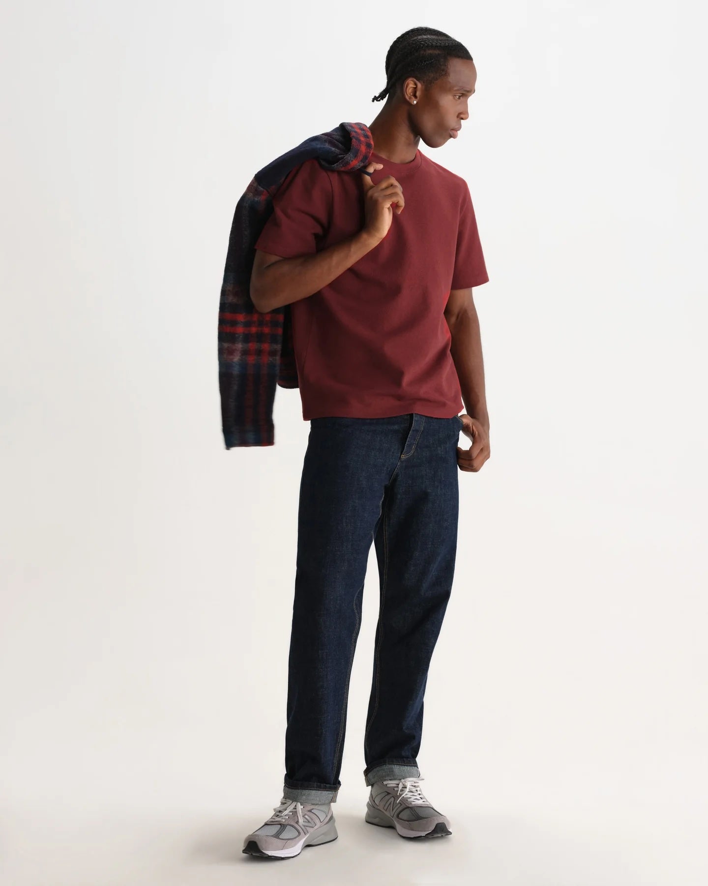 Wax London Dean Tee - Maroon Men's Tops - Sloane Boutique