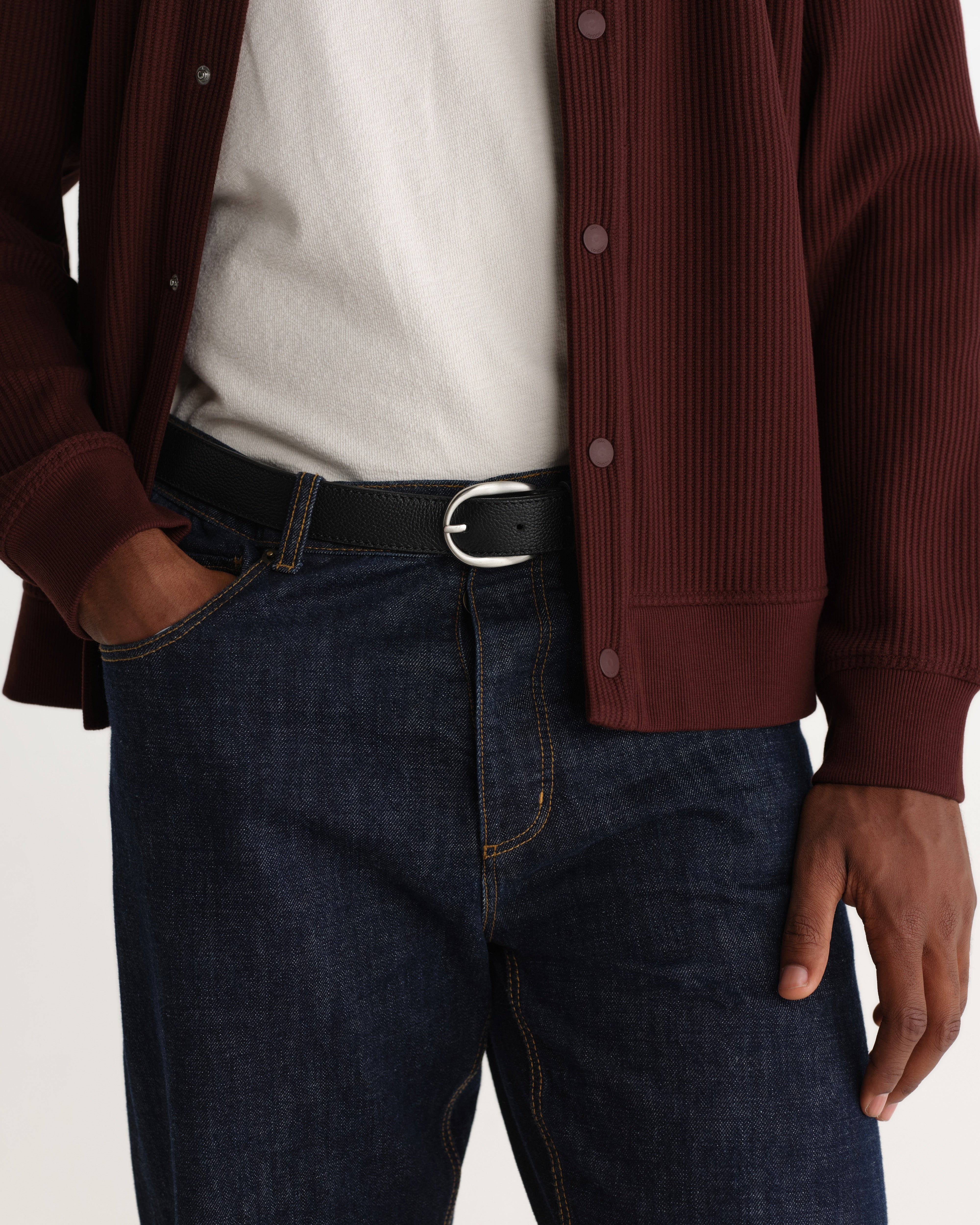 Wax London Hays Jersey Overshirt - Dark Burgundy Men's Tops - Sloane Boutique