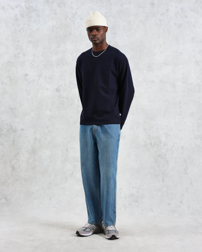 Wax London Men's Hayden Long Sleeve Tee - Jolt Navy Men's Tops - Sloane Boutique