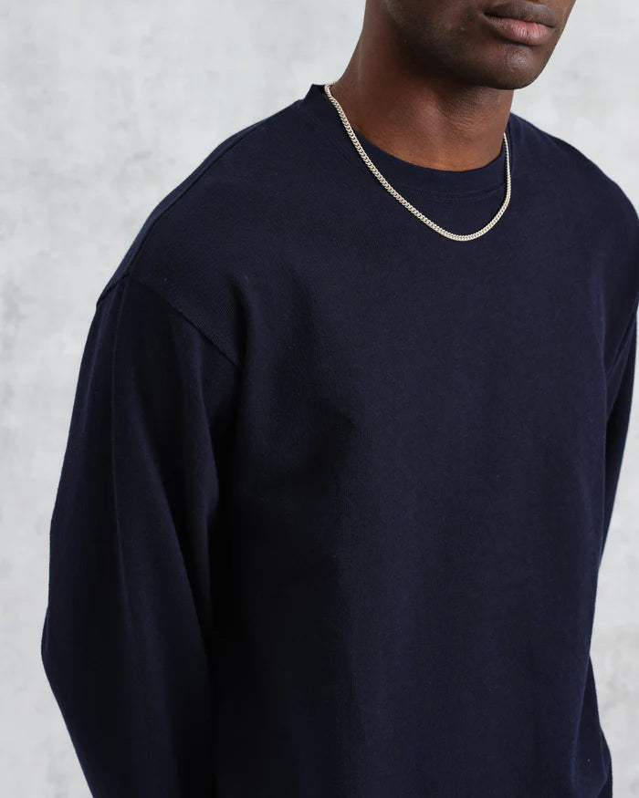 Wax London Men's Hayden Long Sleeve Tee - Jolt Navy Men's Tops - Sloane Boutique