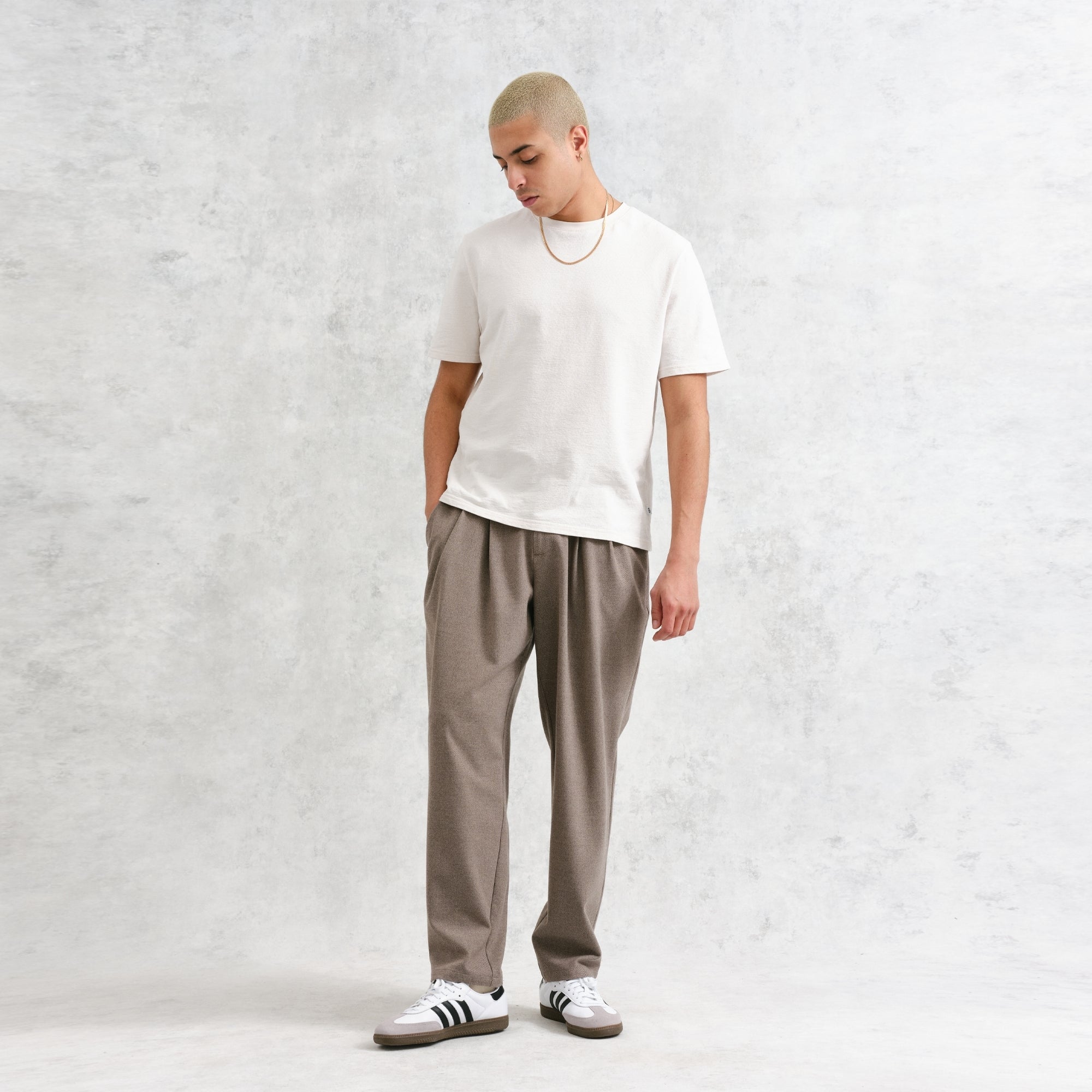 Wax London Men's Raleigh Trouser - Twill Stretch Natural Men's Bottoms - Sloane Boutique