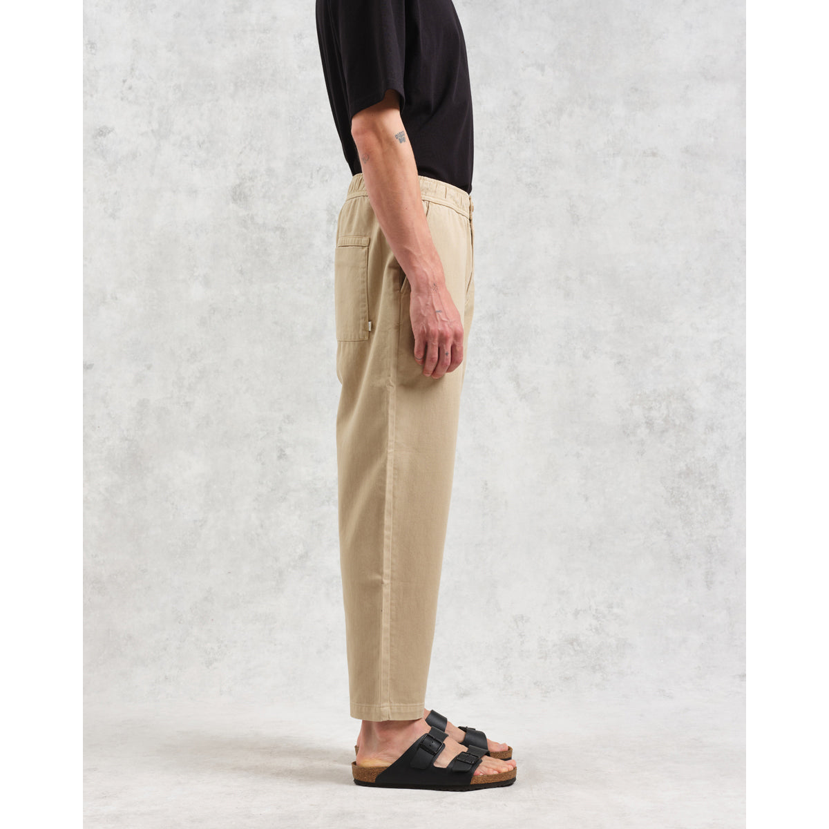 Wax London Organic Cotton Twill Kurt Trouser - Stone Men's Bottoms - Sloane Boutique