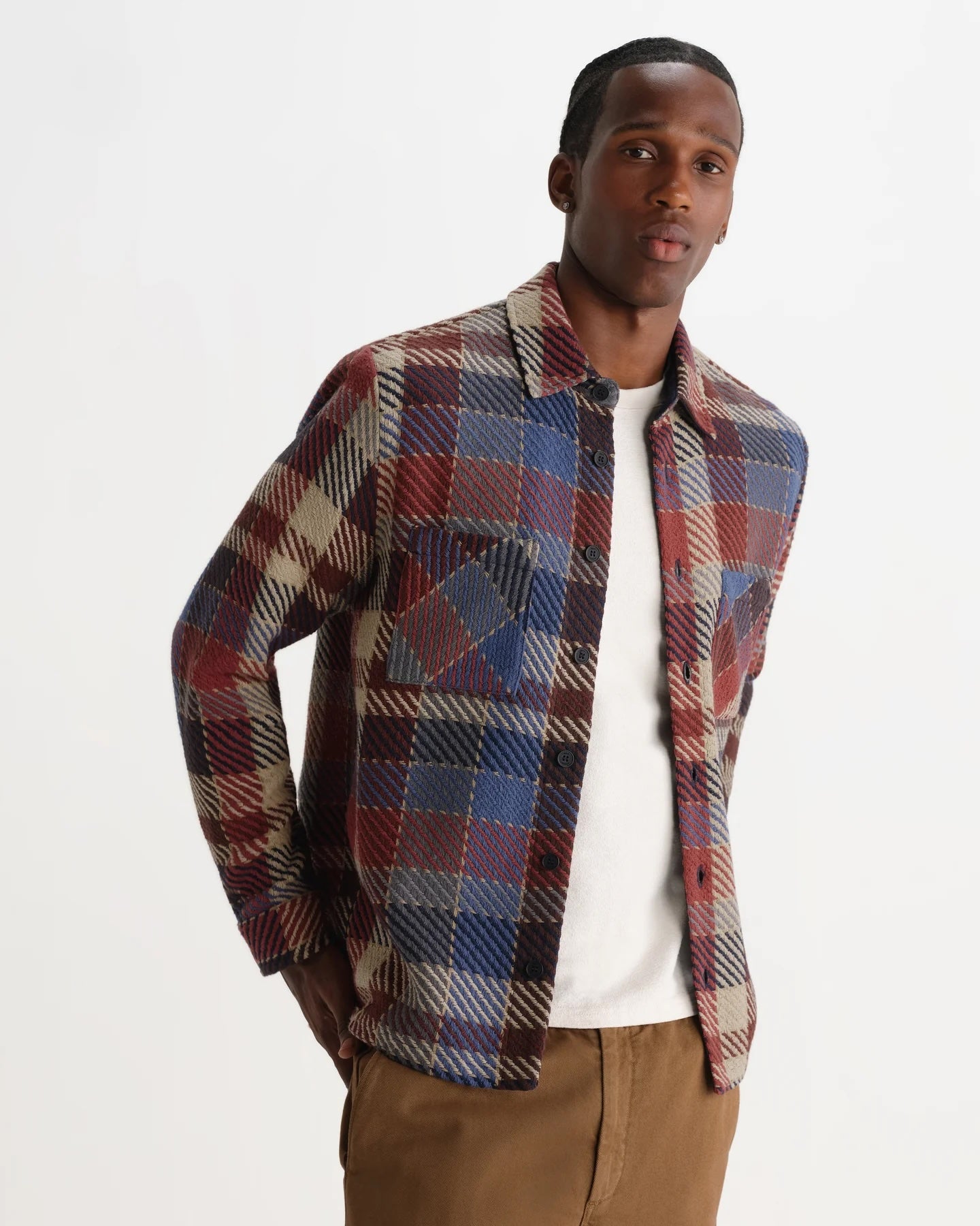 Wax London Whiting Overshirt - Rust Pike Check Outerwear - Sloane Boutique