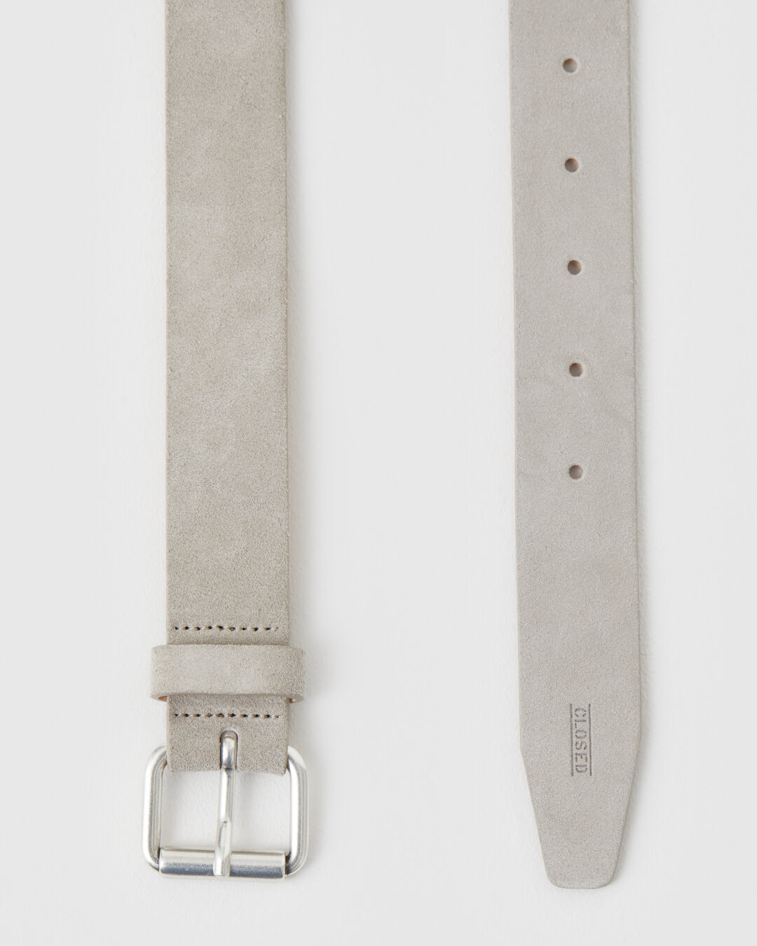 CLOSED Men’s Suede Belt - Grey Veneer Accessories - Sloane Boutique