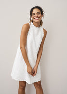 0039 Italy Barby Linen Dress - White Dresses - Sloane Boutique