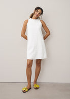 0039 Italy Barby Linen Dress - White Dresses - Sloane Boutique