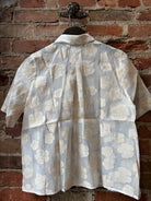 0039 Italy Bea Blouse - Organza Flocked Women's Tops - Sloane Boutique