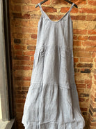 0039 Italy Cleopatra Dress - Denim Blue Dresses - Sloane Boutique
