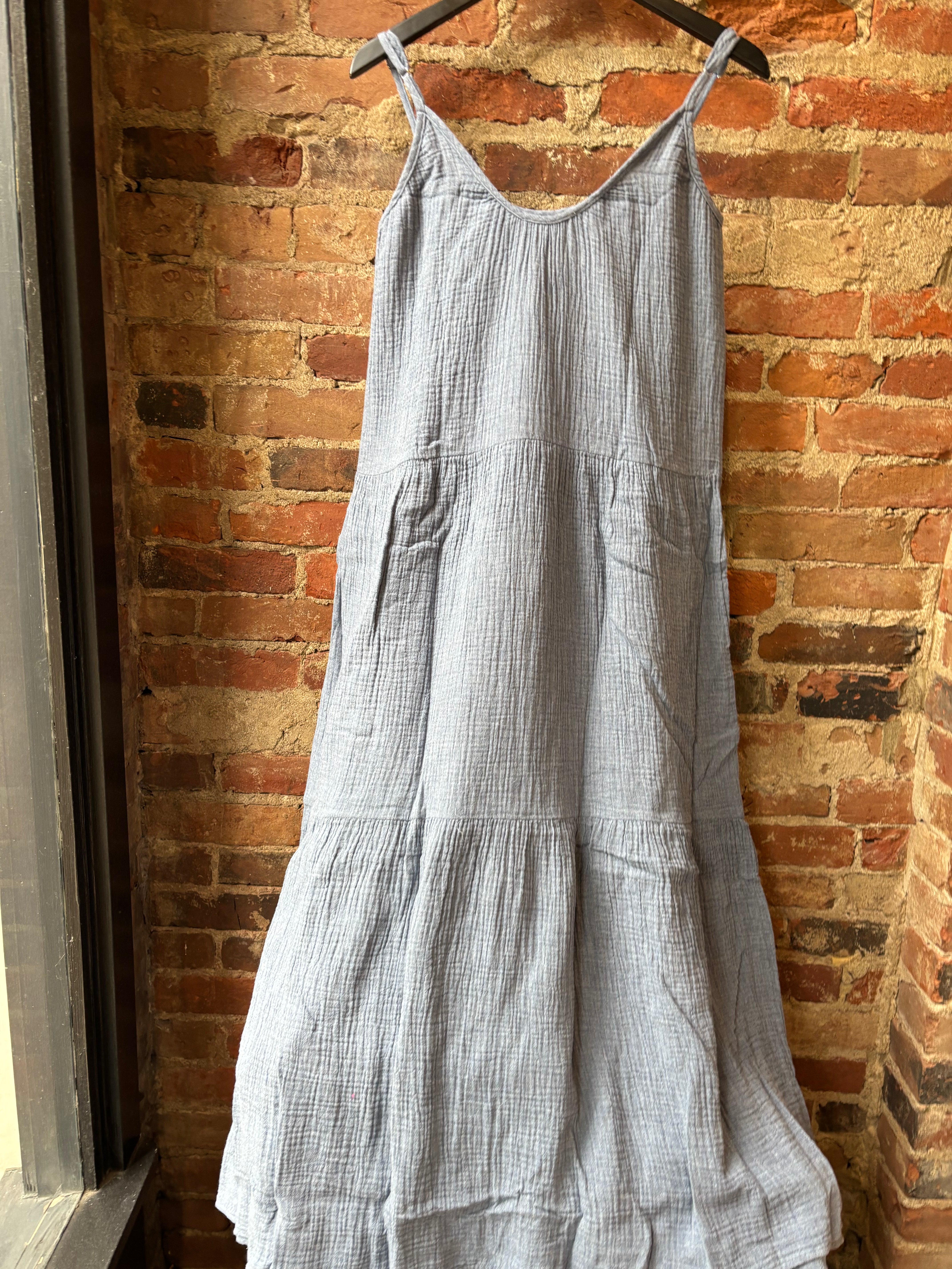 0039 Italy Cleopatra Dress - Denim Blue Dresses - Sloane Boutique
