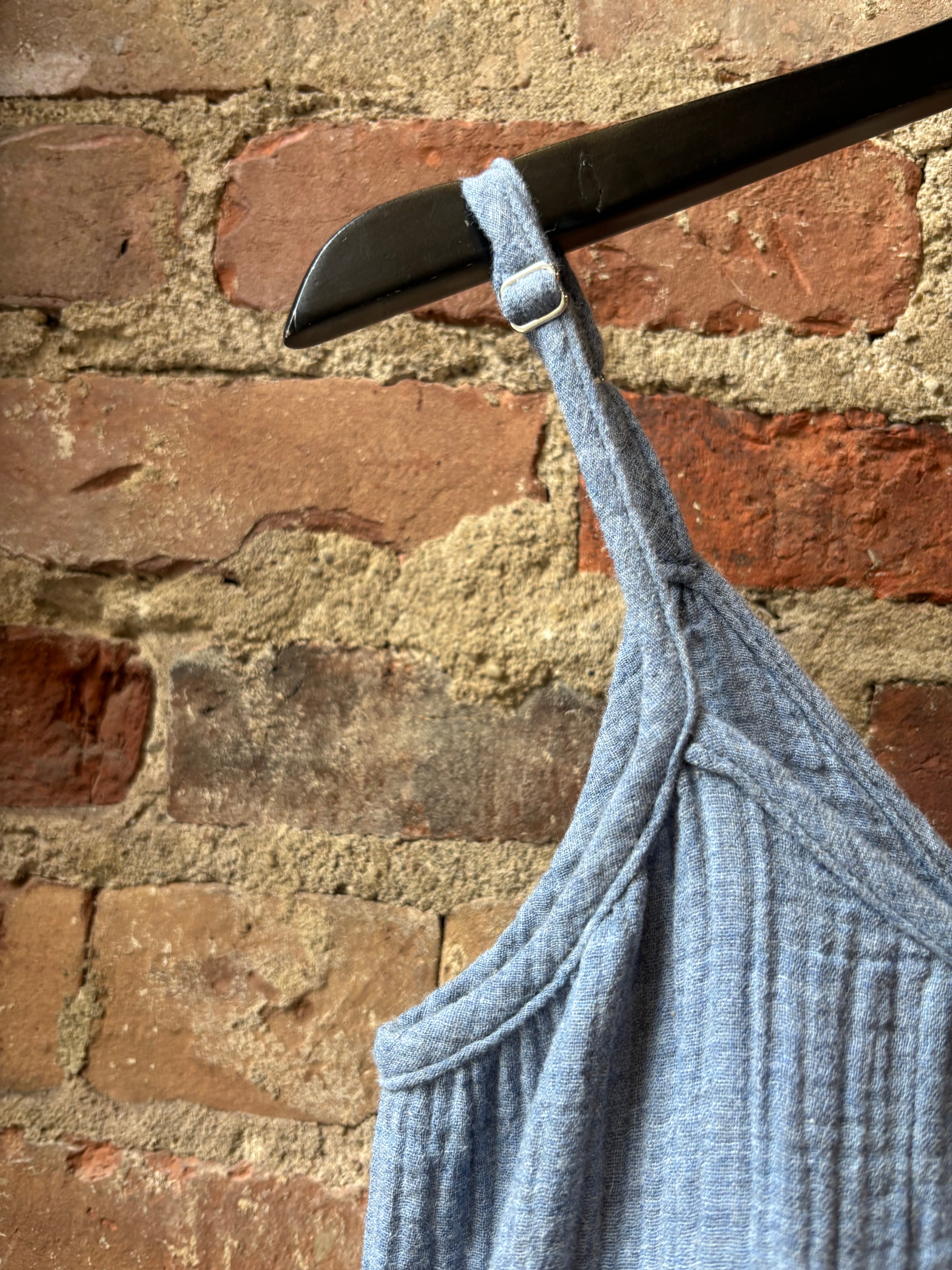 0039 Italy Cleopatra Dress - Denim Blue Dresses - Sloane Boutique