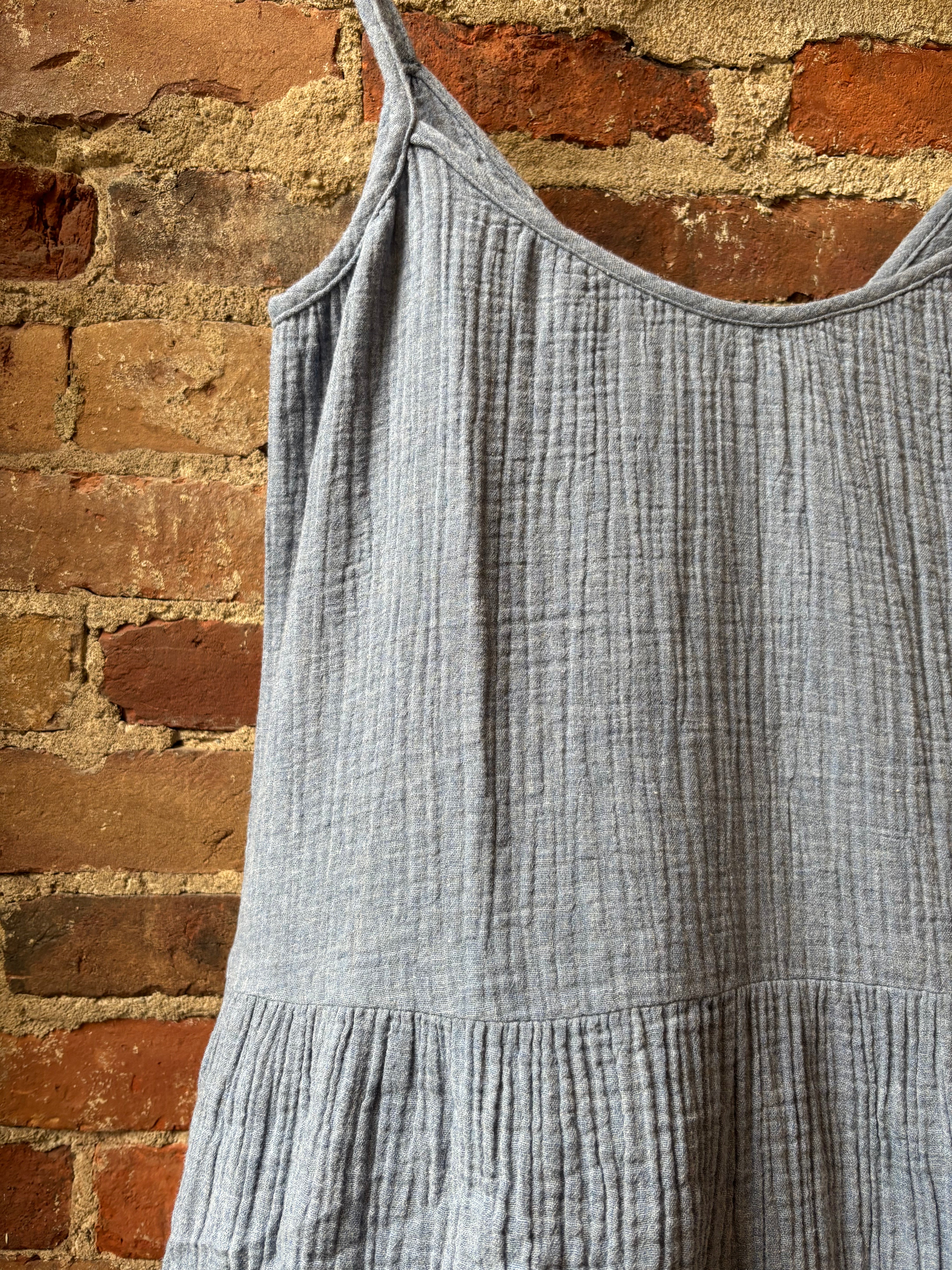 0039 Italy Cleopatra Dress - Denim Blue Dresses - Sloane Boutique