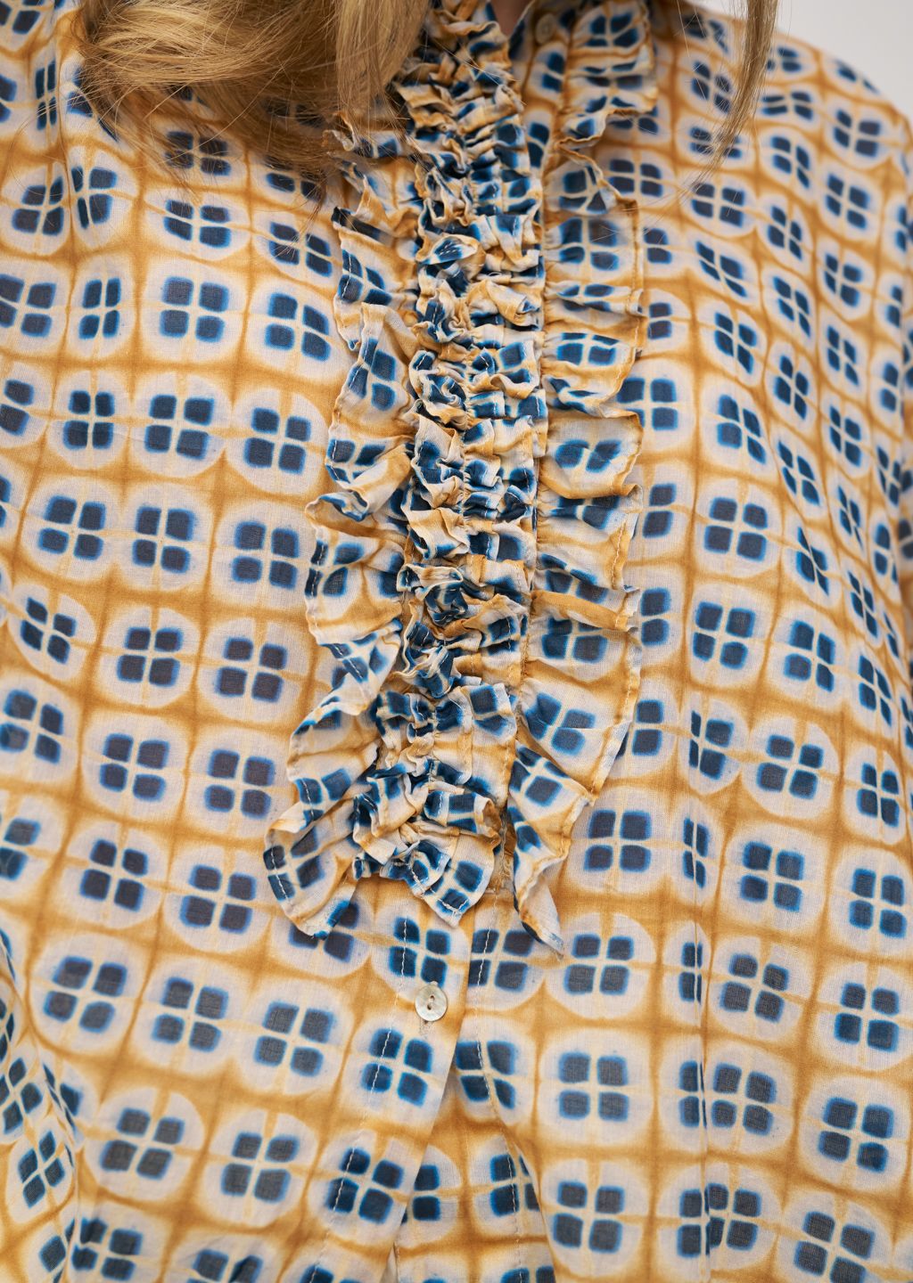 0039 Italy Daisy Blouse - Orange Women's Tops - Sloane Boutique