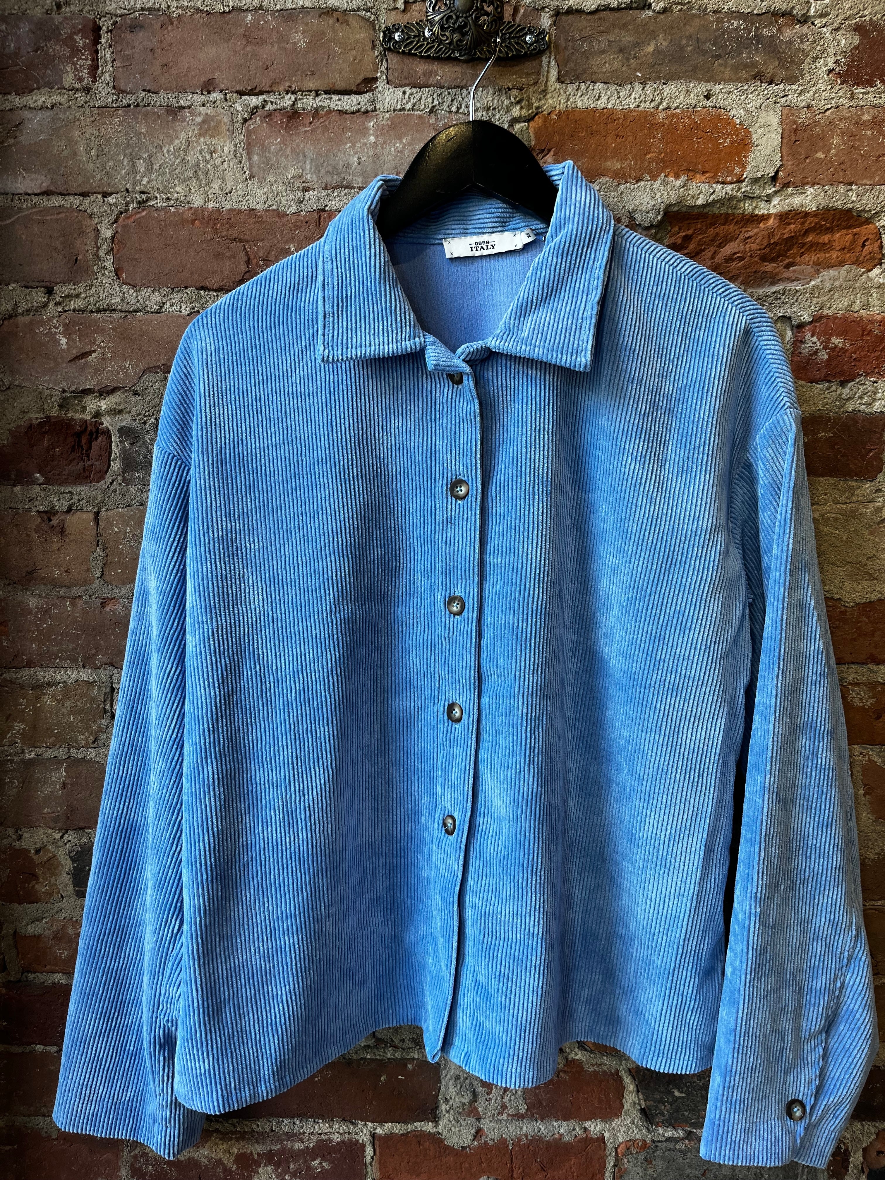0039 Italy Dora Blouse - Blue - Sloane Boutique