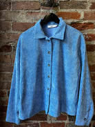 0039 Italy Dora Blouse - Blue - Sloane Boutique