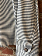 0039 Italy Dora Corduroy Blouse - Stripe Women's Tops - Sloane Boutique