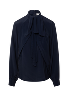 0039 Italy Dorothea Blouse - Navy Women's Tops - Sloane Boutique
