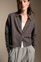 0039 Italy Gina Cardigan - Taupe Women's Tops - Sloane Boutique
