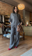 0039 Italy Hollie Blouse - Slate Women's Tops - Sloane Boutique