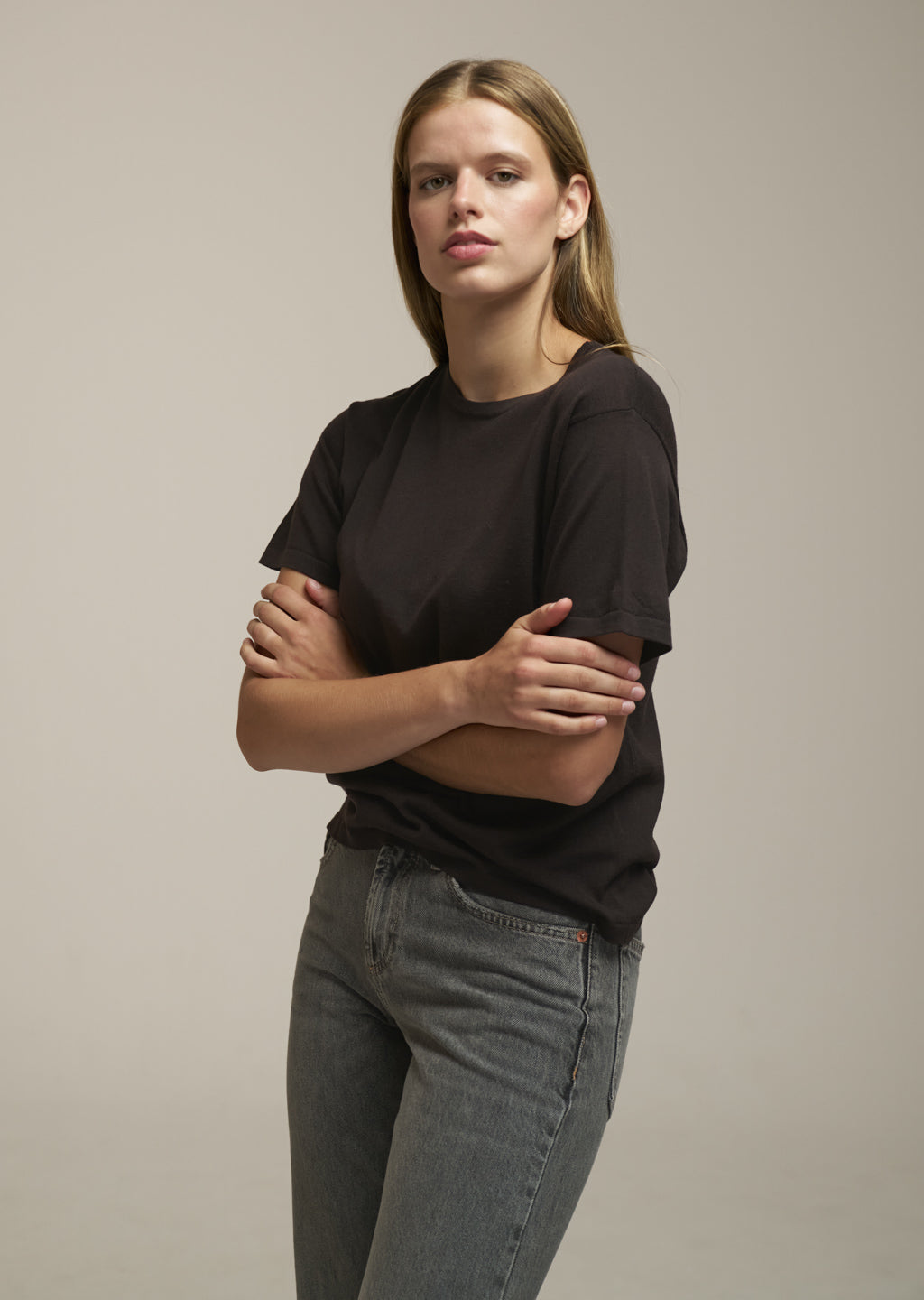 0039 Italy Inessa T-Shirt - Brown Women's Tops - Sloane Boutique