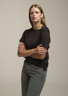 0039 Italy Inessa T-Shirt - Brown Women's Tops - Sloane Boutique